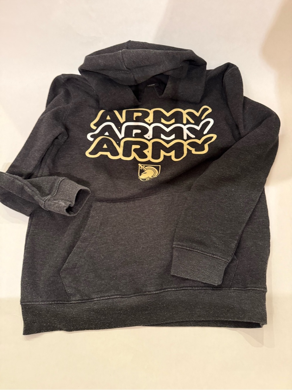 Kids Army Hoodie Sweatshirt - Dark Grey size S/8
